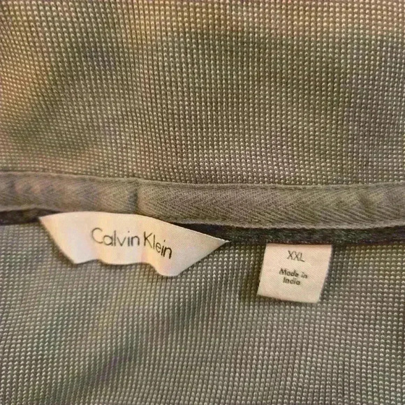 Calvin Klein Mens 1/4 Zip Long Sleeve Pullover Knit  Gray Size XXL - Picture 8 of 9